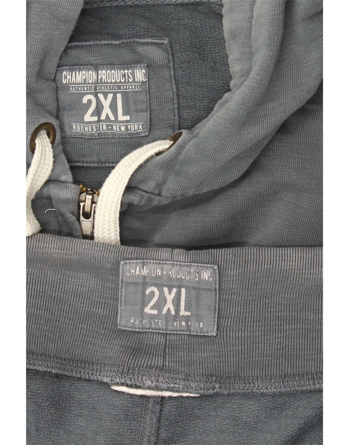 Champion Mens Hooded Full Tracksuit 2XL  Grey