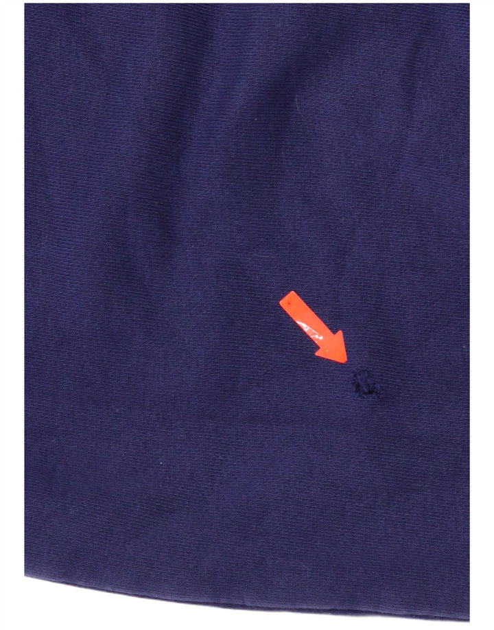 Adidas Mens Hoodie Jumper Medium Navy Blue Cotton