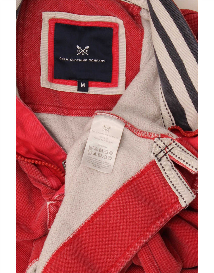 Crew Clothing Mens Zip Neck Sweatshirt Jumper Medium Red Cotton