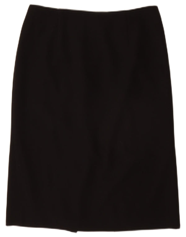 HOBBS Womens Straight Skirt UK 10 Small W28 L26 Black Polyester