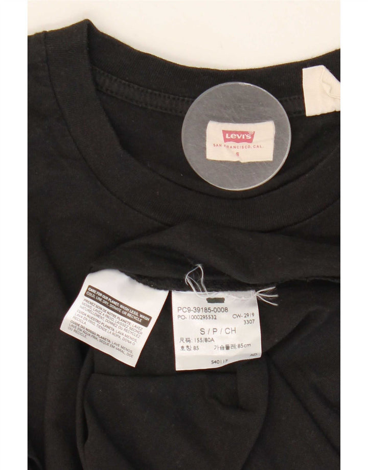 Levi's Womens T-Shirt Top UK 10 Small Black