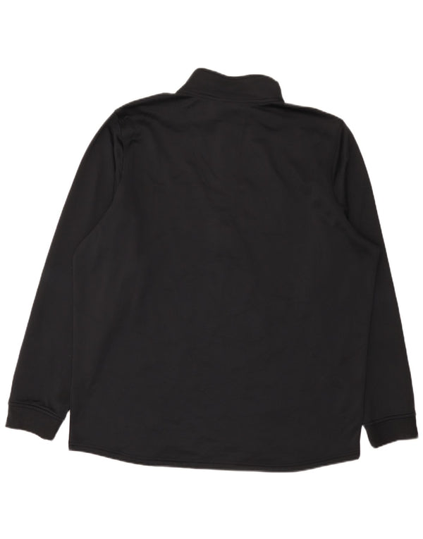 Under Armour Mens Zip Neck Regular Fit Top Long Sleeve XL Black Sports