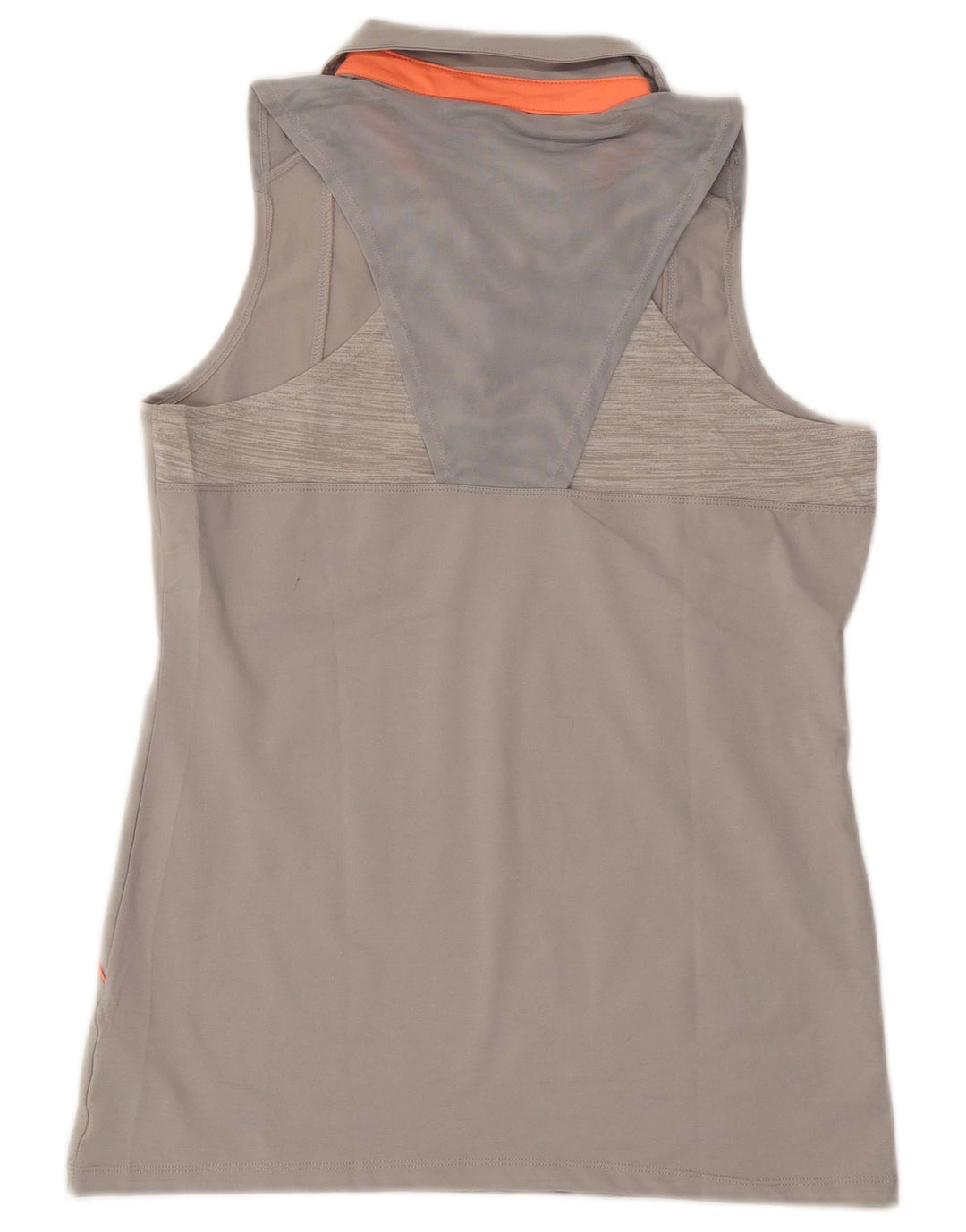 REEBOK Womens Sleeveless Polo Shirt UK 14 Large Grey Polyester