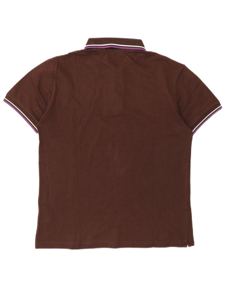 Fred Perry Mens Polo Shirt Medium Brown Cotton