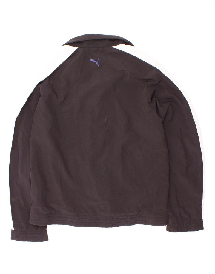 Puma Boys Graphic Tracksuit Top Jacket 9-10 Years Black Colourblock