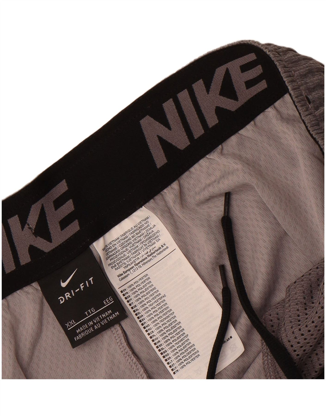 NIKE Mens Dri Fit Sport Shorts 2XL  Grey Polyester