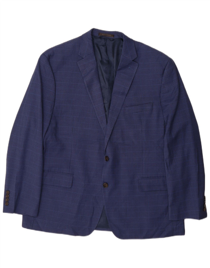 Ralph Lauren Mens 2 Button Blazer Jacket UK 42 XL Blue Houndstooth