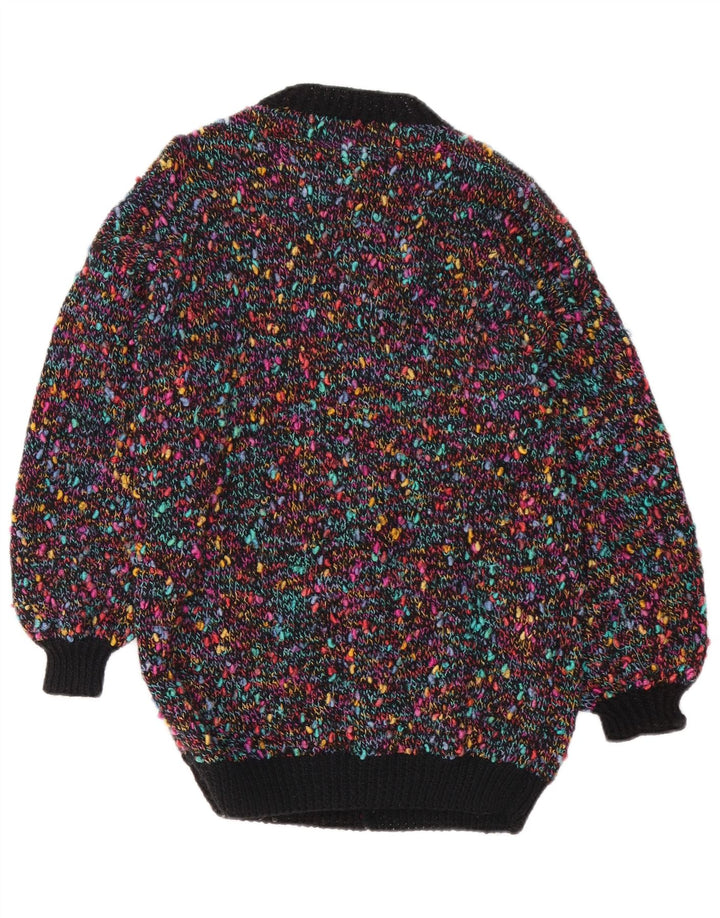 Vintage Womens Cardigan Sweater UK 14 Medium Multicoloured Flecked
