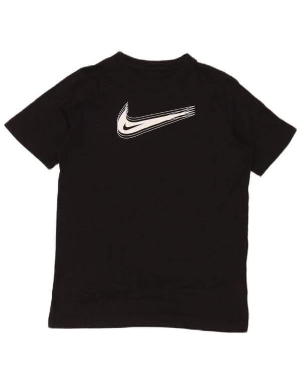 Nike Boys Standard Fit Graphic T-Shirt Top 13-14 Years XL Black Cotton