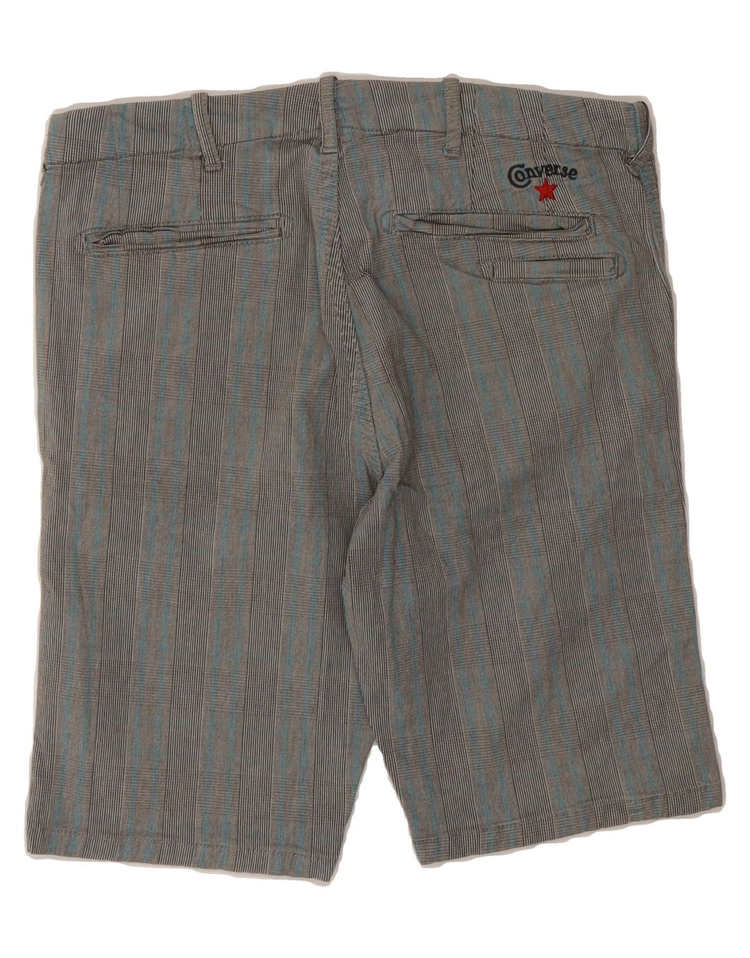 CONVERSE Mens Casual Shorts Small W29 Grey Check Cotton Vintage Converse and Second-Hand Converse from Messina Hembry 