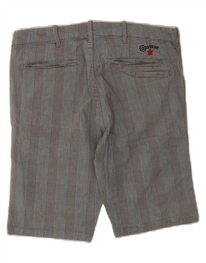 CONVERSE Mens Casual Shorts Small W29 Grey Check Cotton Vintage Converse and Second-Hand Converse from Messina Hembry 