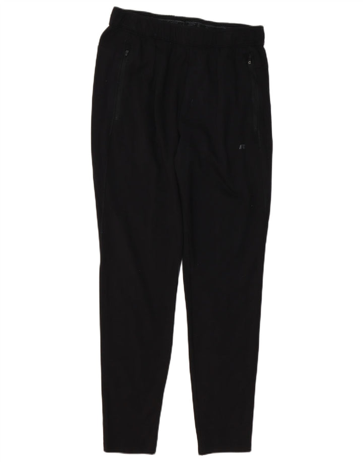 RUSSELL ATHLETIC Mens Tracksuit Trousers Joggers Medium Black Rayon