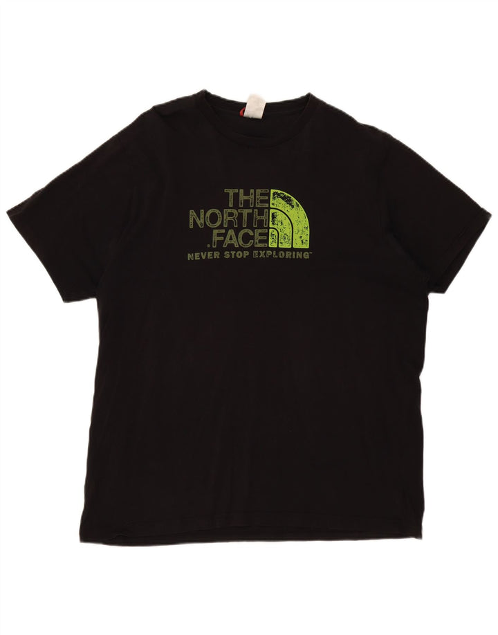 THE NORTH FACE Mens Graphic T-Shirt Top XL Black Cotton