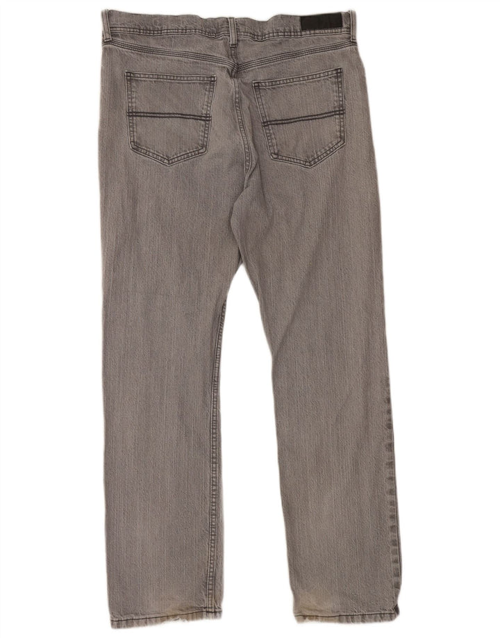 Marks & Spencer Mens Stretch Regular Straight Jeans W36 L31 Grey Cotton
