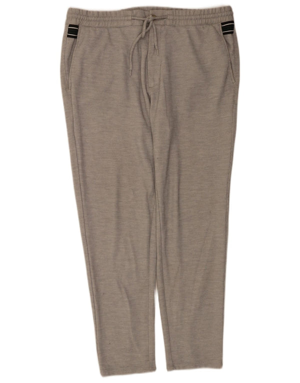 Zara Mens Slim Chino Trousers Large W32 L28 Grey Flecked