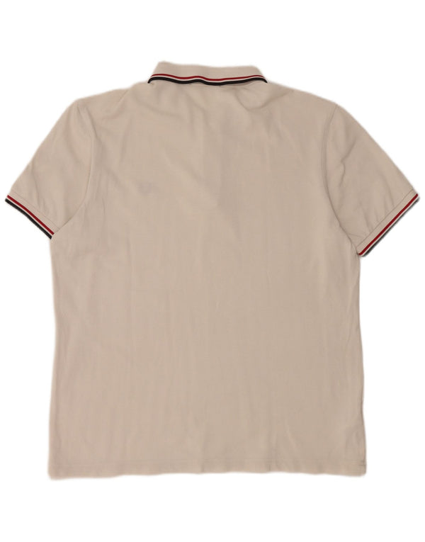 Fred Perry Mens Polo Shirt Large White Cotton