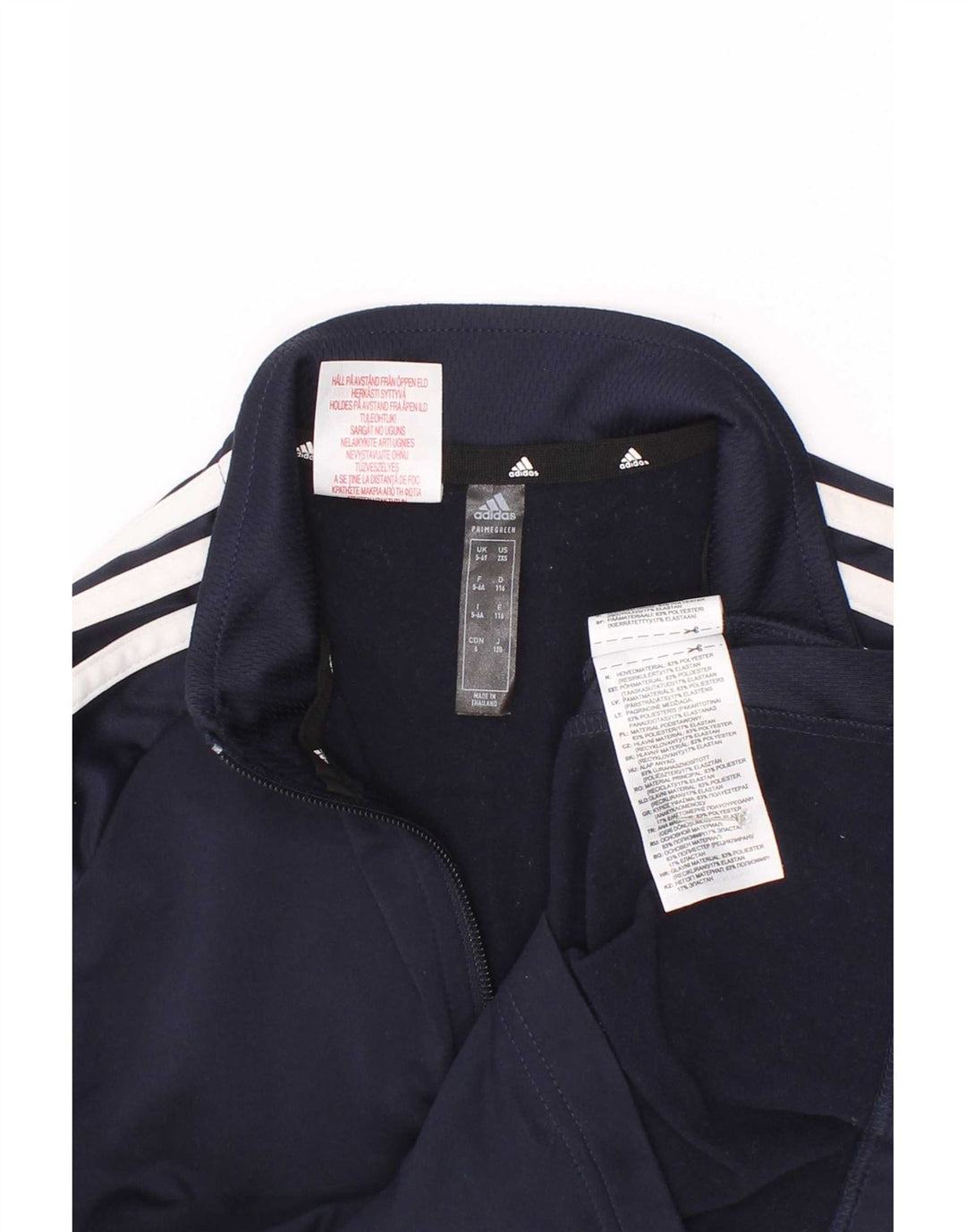 Adidas Boys Aeroready Zip Neck Pullover Tracksuit Top 5-6 Years Navy Blue