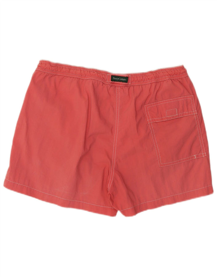 Henry Cottons Mens Swimming Shorts Large  Red Polyamide