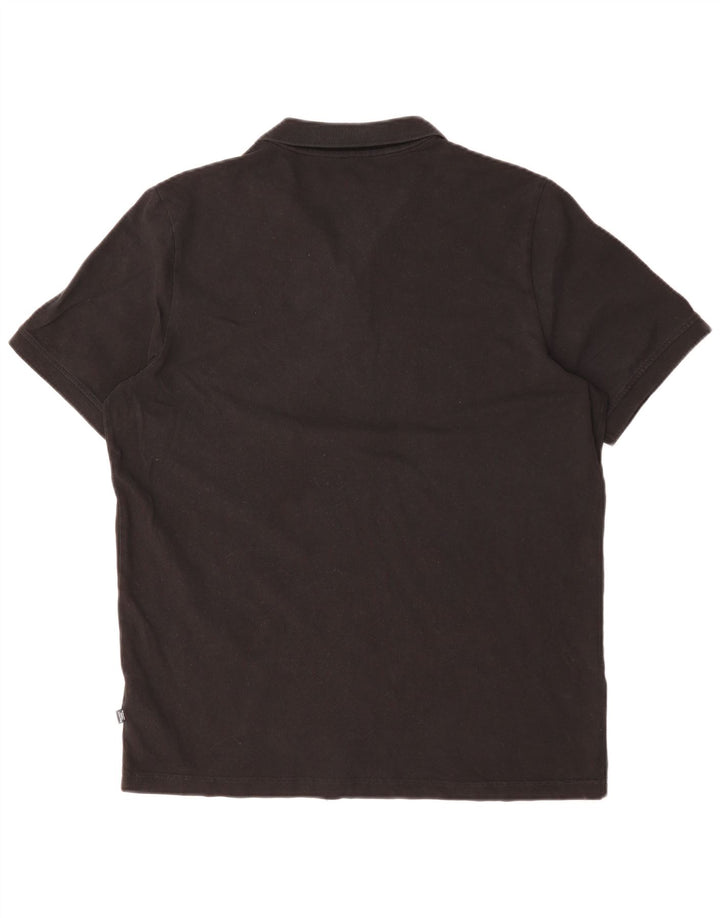 PUMA Mens Polo Shirt Large Black Cotton