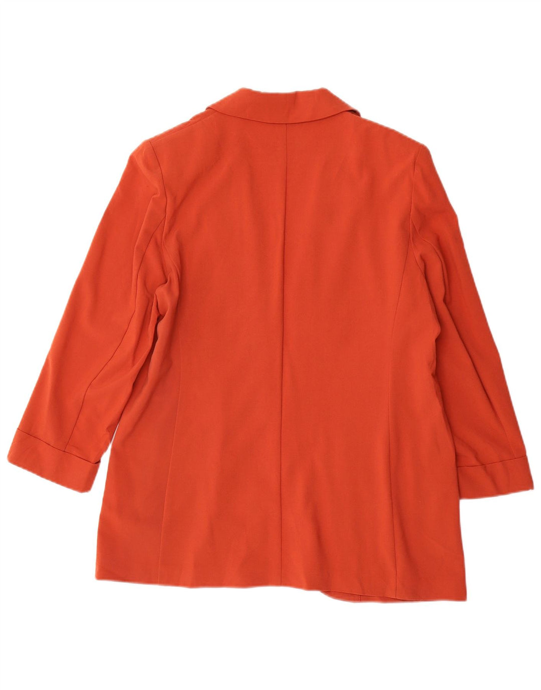 Marks & Spencer Womens Open 3/4 Sleeve Blazer Jacket UK 12 Medium Orange