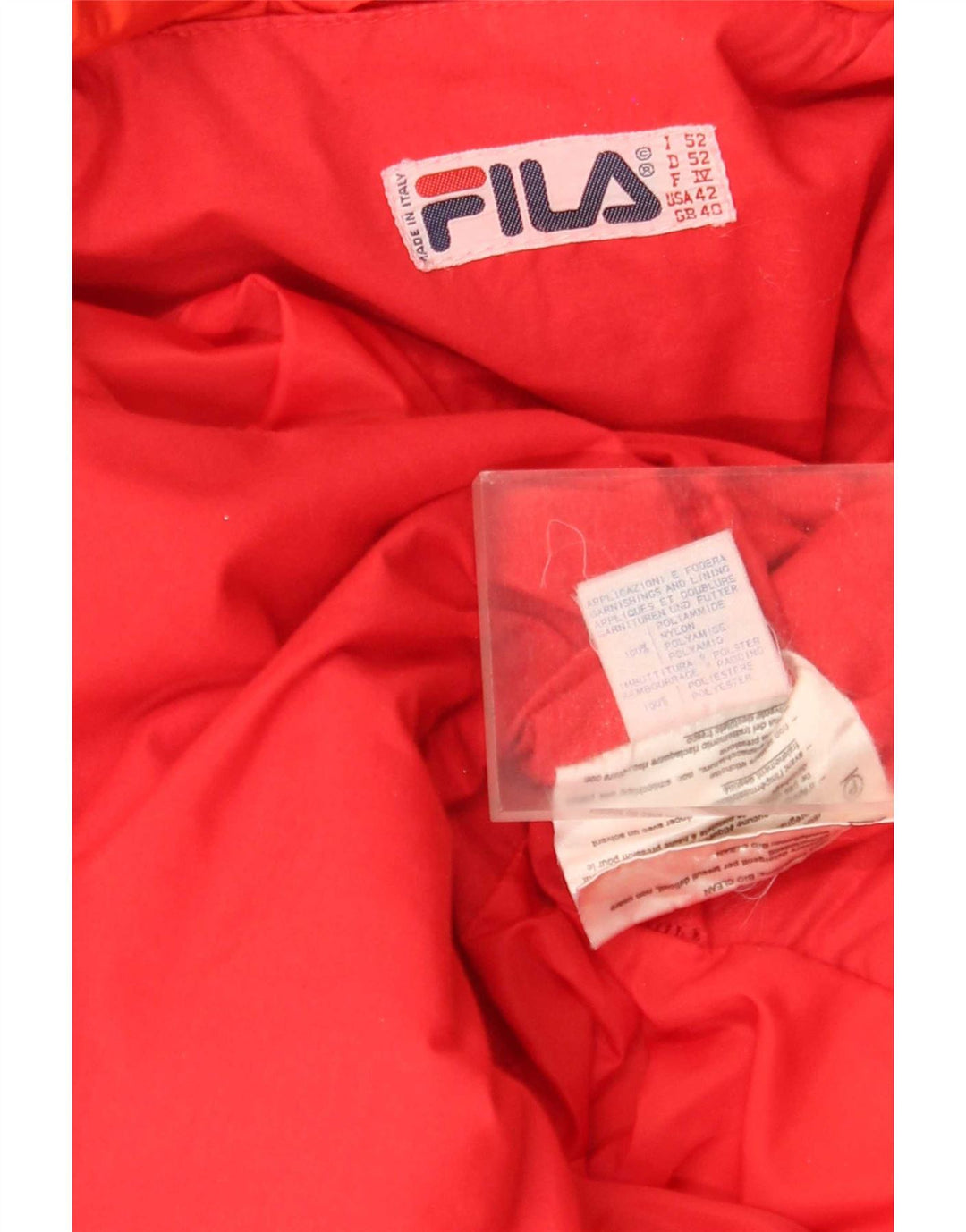 Fila Mens Ski Jumpsuit UK 40 Medium Orange Colourblock Polyamide