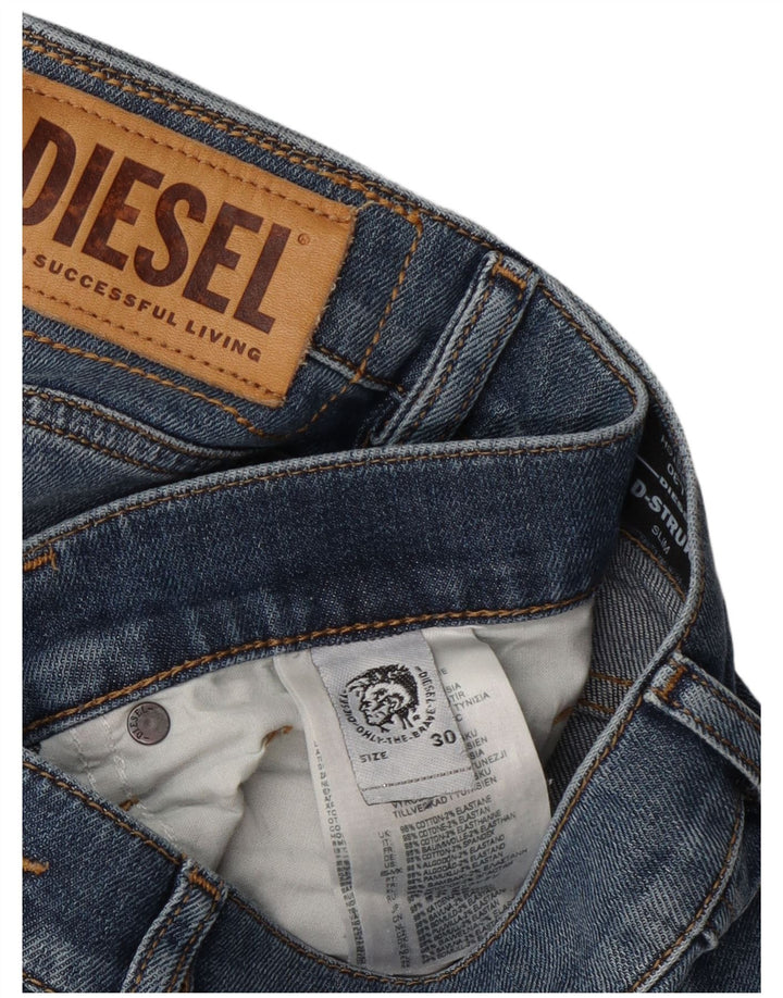 Diesel Mens Stretch Slim Jeans W30 L30 Blue Cotton