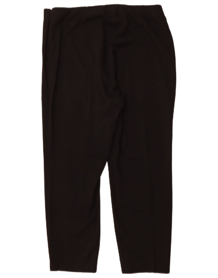 CALVIN KLEIN Womens Slim Casual Trousers US 14 XL W34 L27 Black Polyester