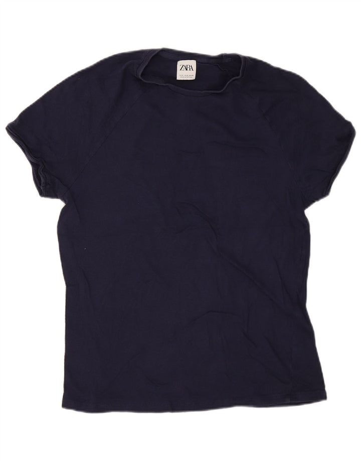 Zara Mens T-Shirt Top Small Navy Blue