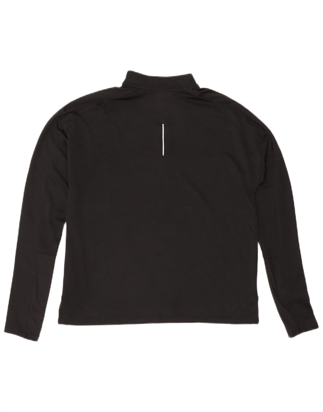 NIKE Womens Dri Fit Zip Neck Pullover Tracksuit Top UK 14 Medium Black