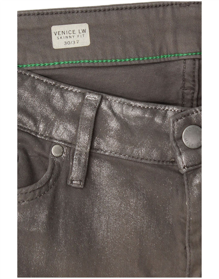TOMMY HILFIGER Womens Venice LW Skinny Jeans W30 L30 Grey Cotton
