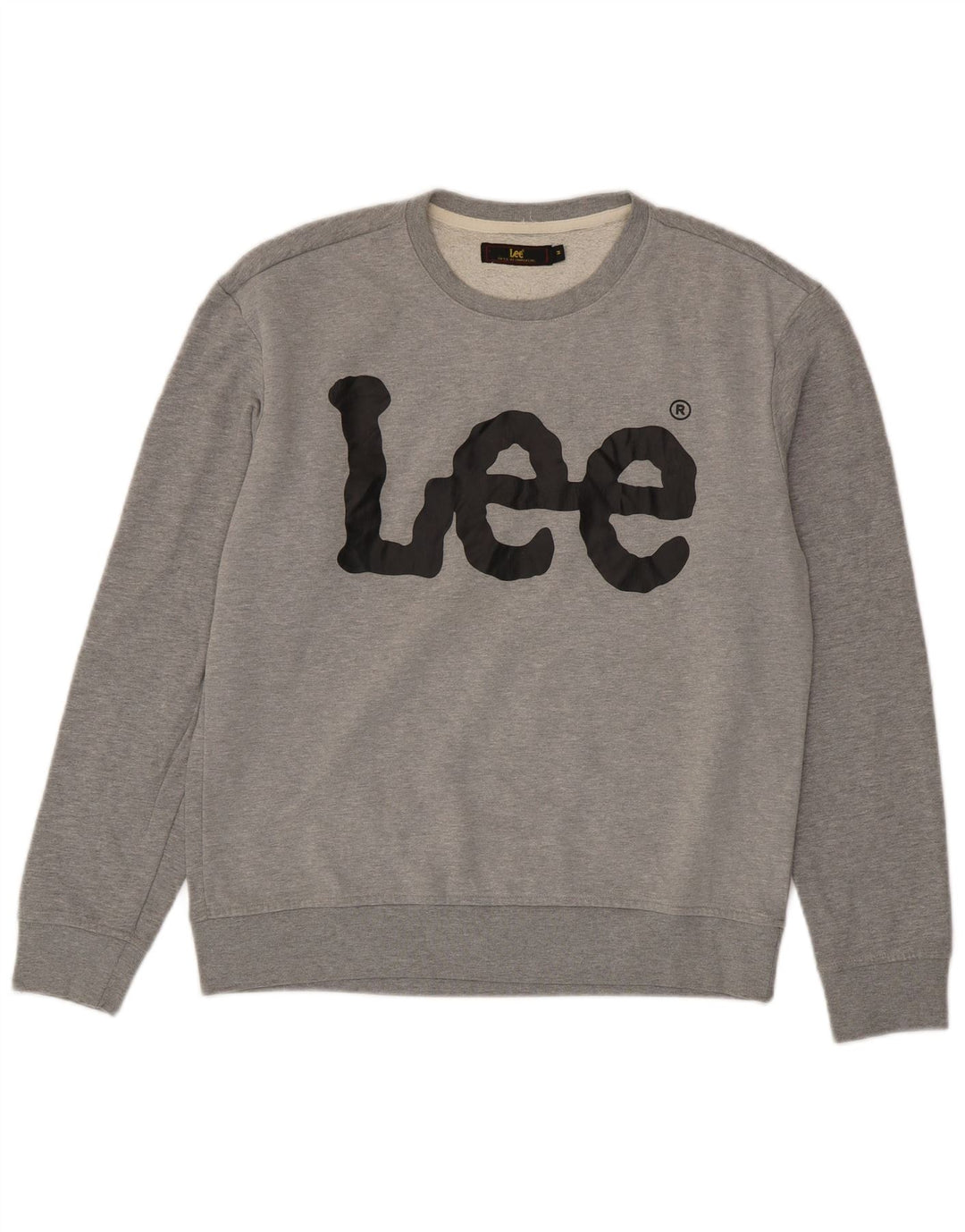 Lee Mens Graphic Sweatshirt Jumper Medium Grey Cotton