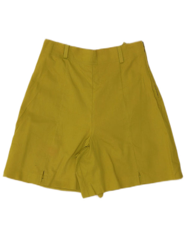 Vintage Womens High Waist Casual Shorts IT 42 Medium W26  Yellow Cotton
