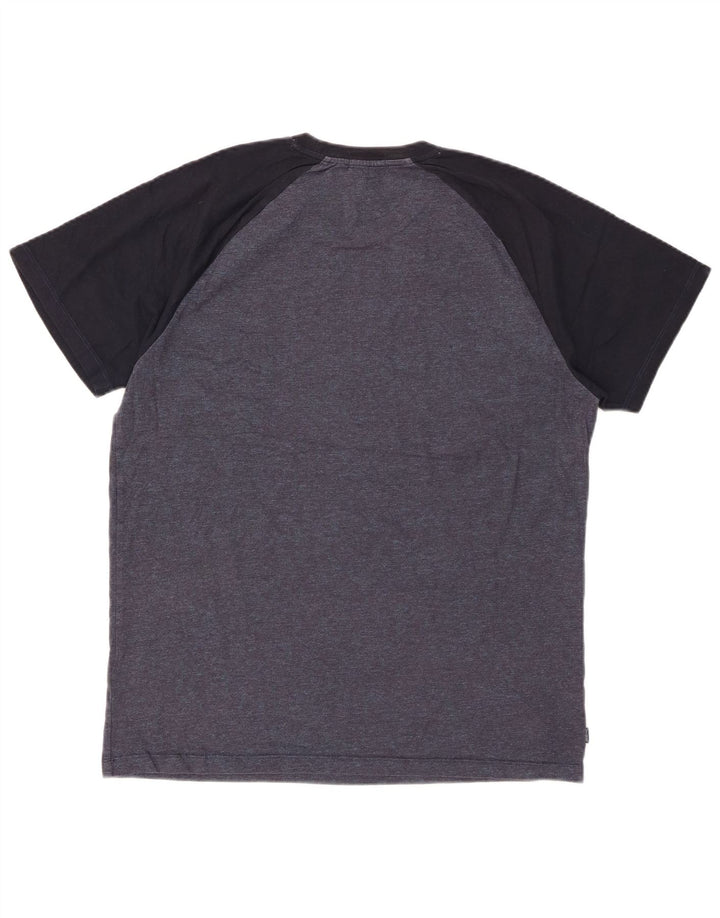 SUPERDRY Mens T-Shirt Top 2XL Navy Blue Colourblock Cotton