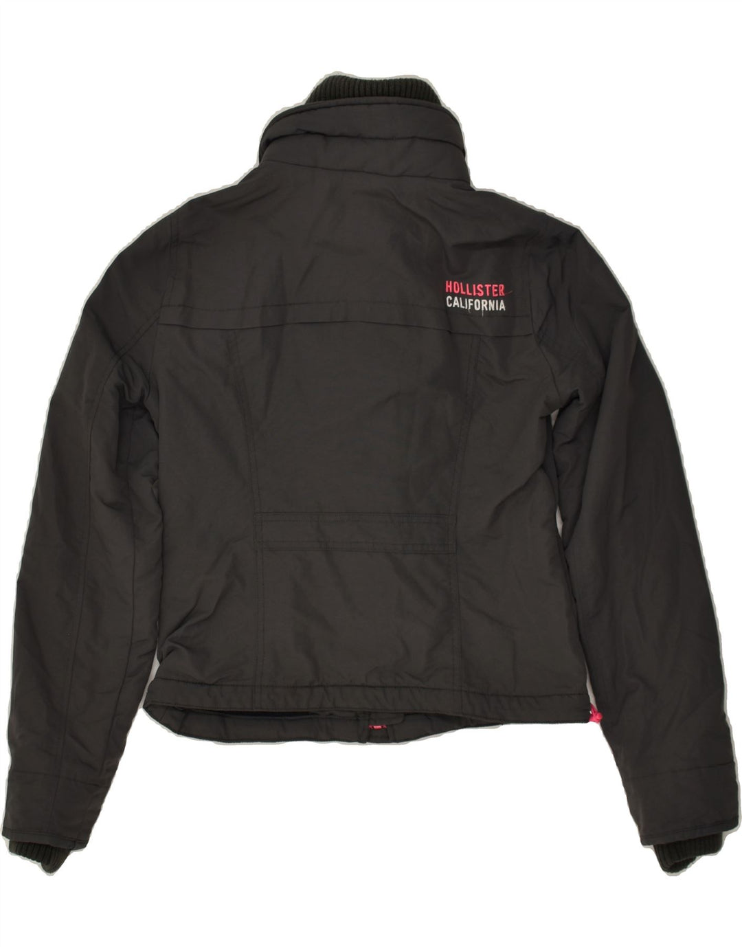 HOLLISTER Womens Windbreaker Jacket UK 10 Small Grey Polyester
