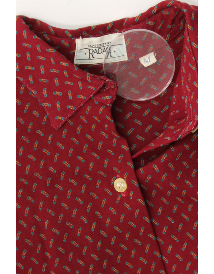 VINTAGE Womens Shirt UK 12 Medium Red Spotted Vintage Vintage and Second-Hand Vintage from Messina Hembry 