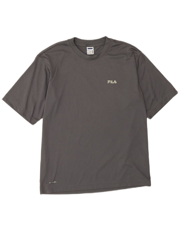Fila Mens T-Shirt Top Small Grey Polyester