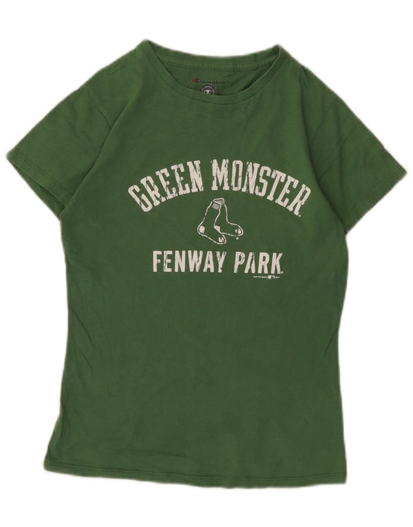 Champion Womens Green Monster Fenway Park Graphic T-Shirt Top UK 10 Small