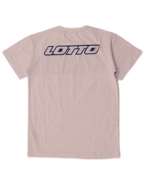 Lotto Boys Graphic T-Shirt Top 9-10 Years White Colourblock Cotton