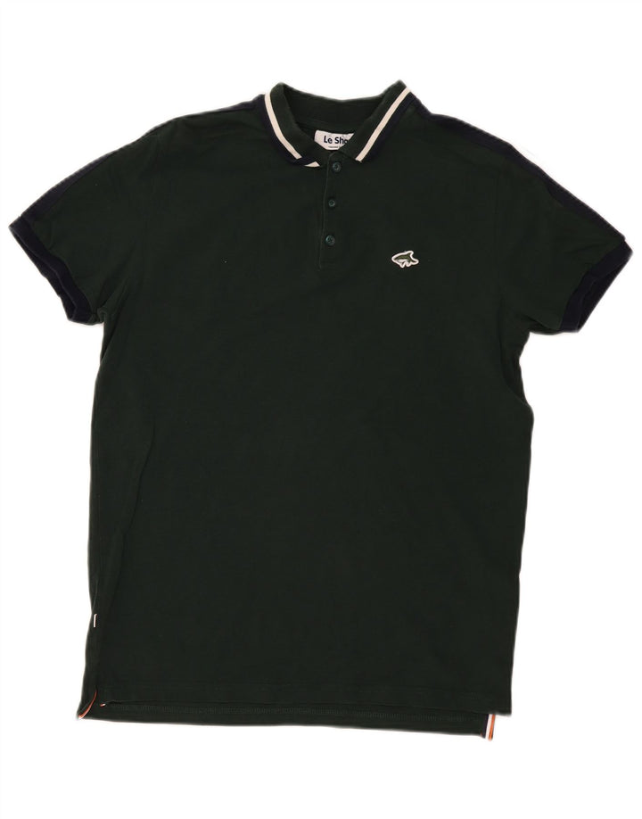Le Shark Mens Polo Shirt Medium Green Cotton