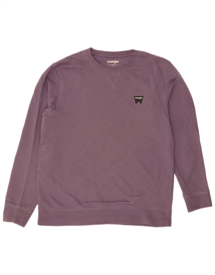 Wrangler Mens Sweatshirt Jumper Medium Purple Cotton