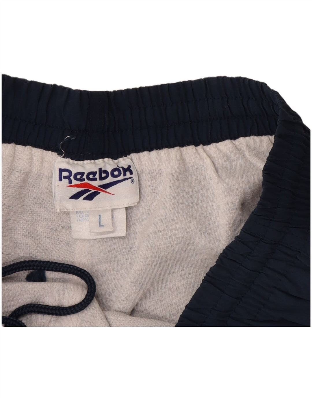 Reebok Mens Sport Shorts Large Navy Blue Nylon