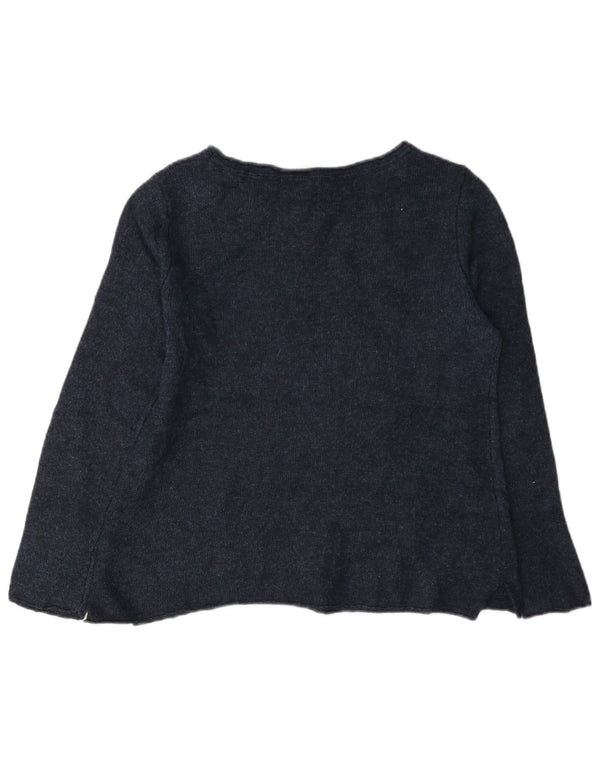 White Stuff Womens Boat Neck Jumper Sweater UK 12 Medium Navy Blue Viscose
