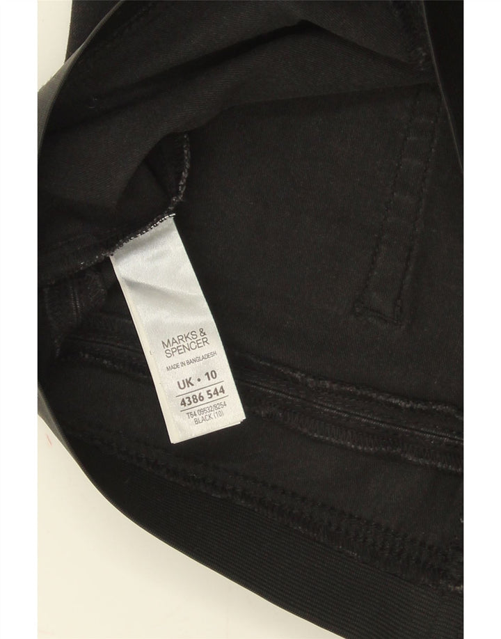 Marks & Spencer Womens Denim Skirt UK 10 Small W30 Black Cotton