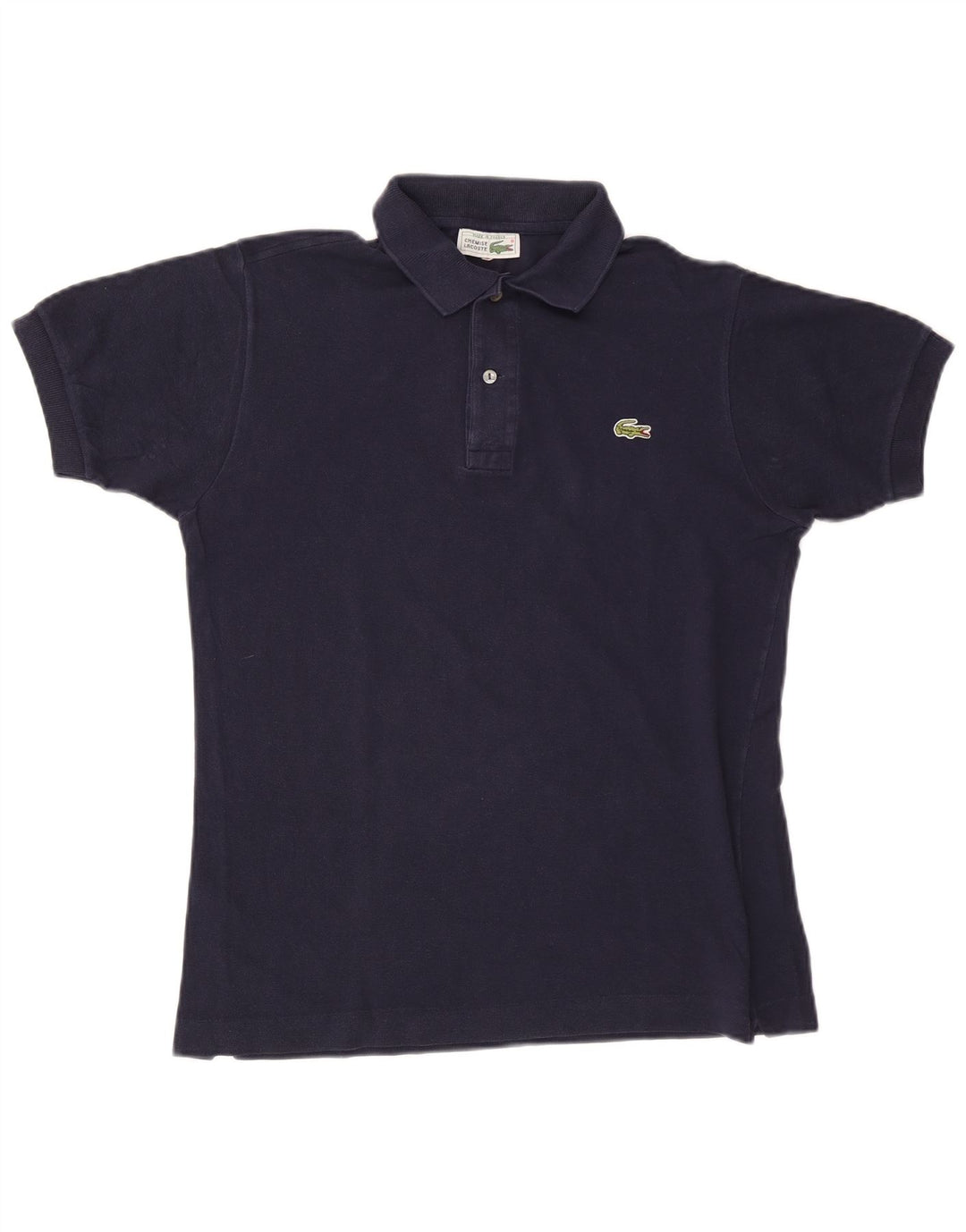 LACOSTE Mens Polo Shirt Size 4 Medium Navy Blue Cotton