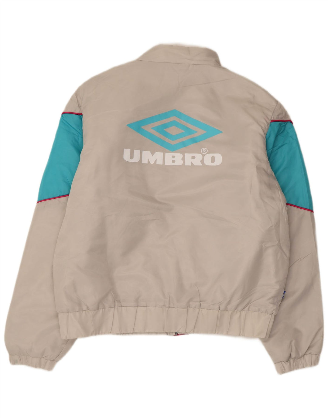 UMBRO Mens Graphic Padded Jacket UK 40 Large Grey Colourblock Nylon