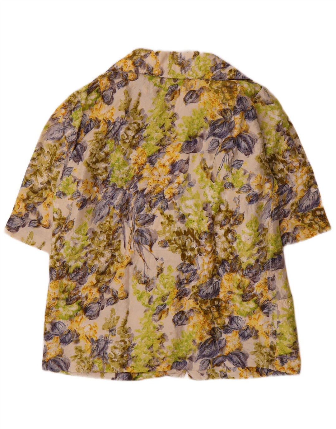 VINTAGE Womens 4 Button Blazer Jacket UK 16 Large Multicoloured Floral