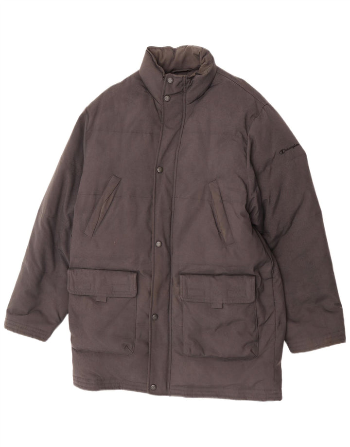 Champion Mens Padded Coat UK 38 Medium Black Nylon