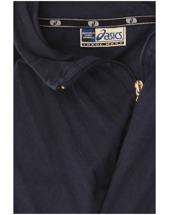 Asics Mens Tracksuit Top Jacket Small Navy Blue