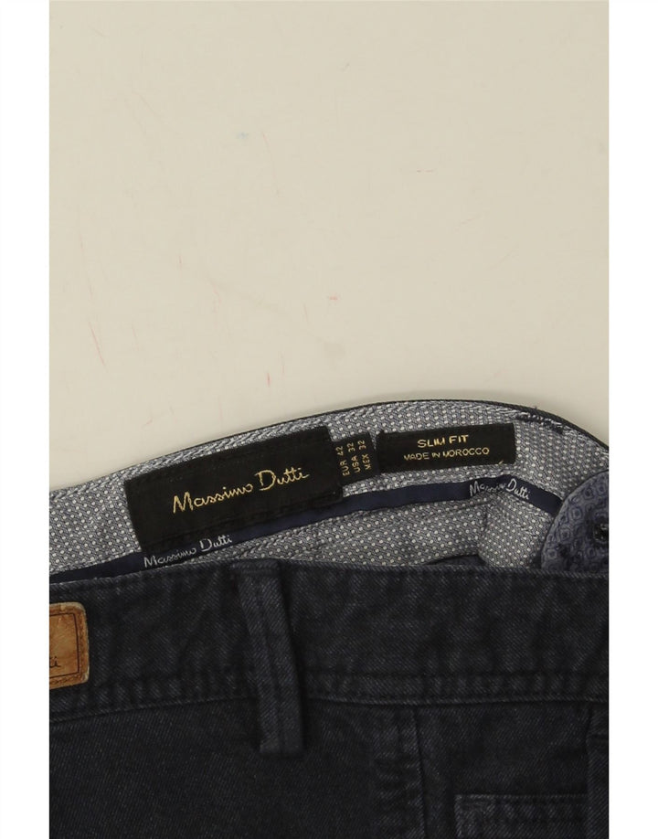 MASSIMO DUTTI Mens Slim Jeans EU 42 Large W32 L29 Navy Blue