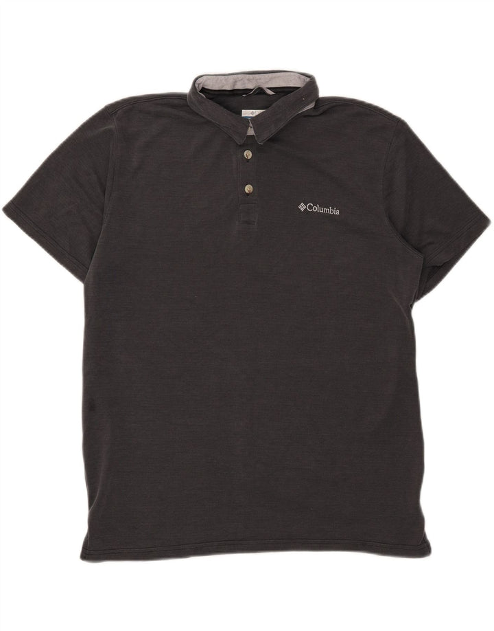 Columbia Mens Polo Shirt Large Grey Modal